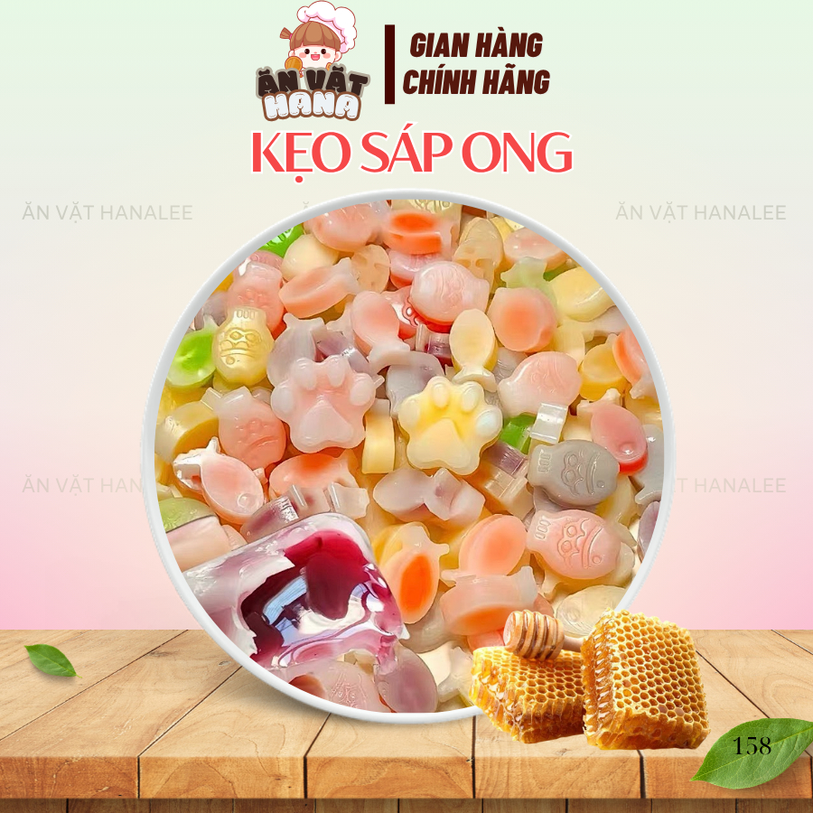  Kẹo Sáp Ong Nhân Trái Cây Mix Nhiều Vị - Ăn Vặt Hanalee 