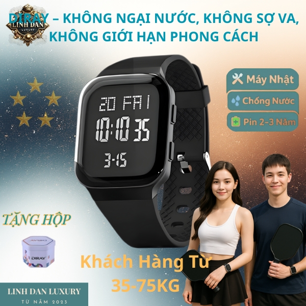 [DIRAY 2339] Đồng Hồ Nam Nữ Trẻ Trung | Điện Tử Thể Thao – Đèn LED Siêu Sáng – Chống Nước 30M | Cho Học Sinh Cấp 3 & SV