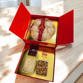 set quà 20/11 set yến 2 tần kèm đông trùng vơi tao đỏ