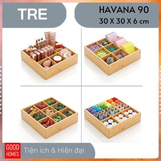 Khay gỗ tre đựng đồ đa năng