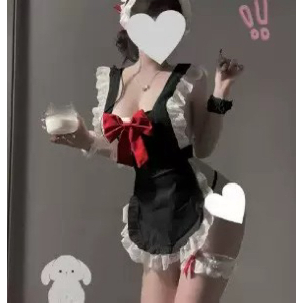 𝐂𝐖𝐄𝐀𝐑.𝐒𝐄𝐗𝐘 Đồ Lót Gợi Cảm Nữ Hầu Gái Cổ Nơ Đỏ Quyến Rũ 64325 | BigBuy360 - bigbuy360.vn