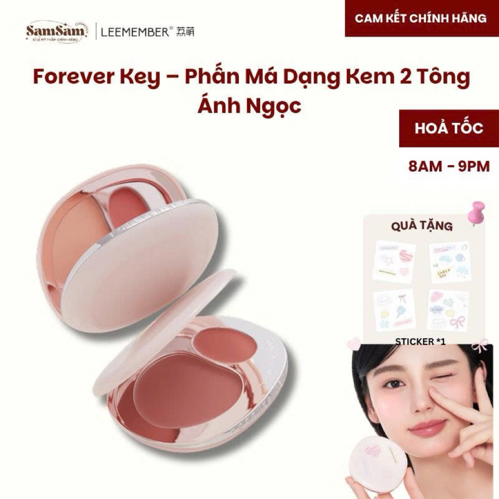 Forever Key – Phấn Má Dạng Kem 2 Tông Ánh Ngọc