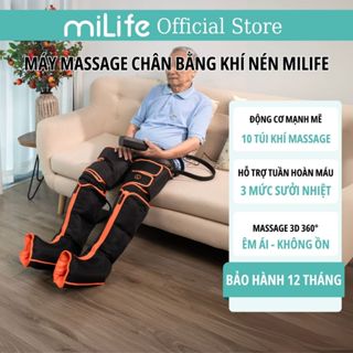  Máy massage chân nén ép áp suất khí miLife G01P sưởi trị liệu 3 vùng 