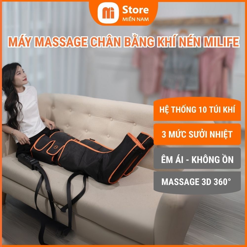 Máy massage chân nén khí hồng ngoại cao cấp, hỗ trợ trị liệu suy giãn tĩnh mạch