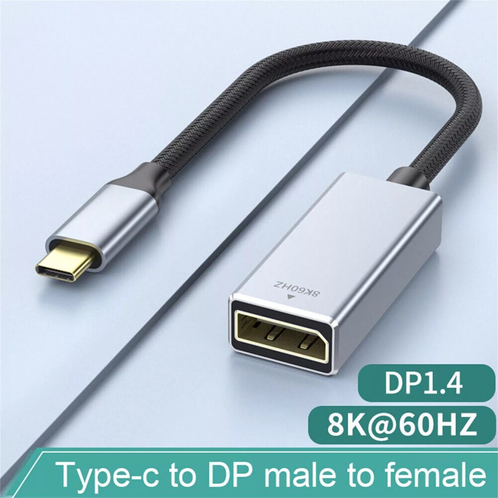 [8K60hz/ 4k120hz] Dây Cáp Chuyển Đổi Cổng USB Type C Sang Displayport DP 1.4 8k 60hz Điện thoại Lapt