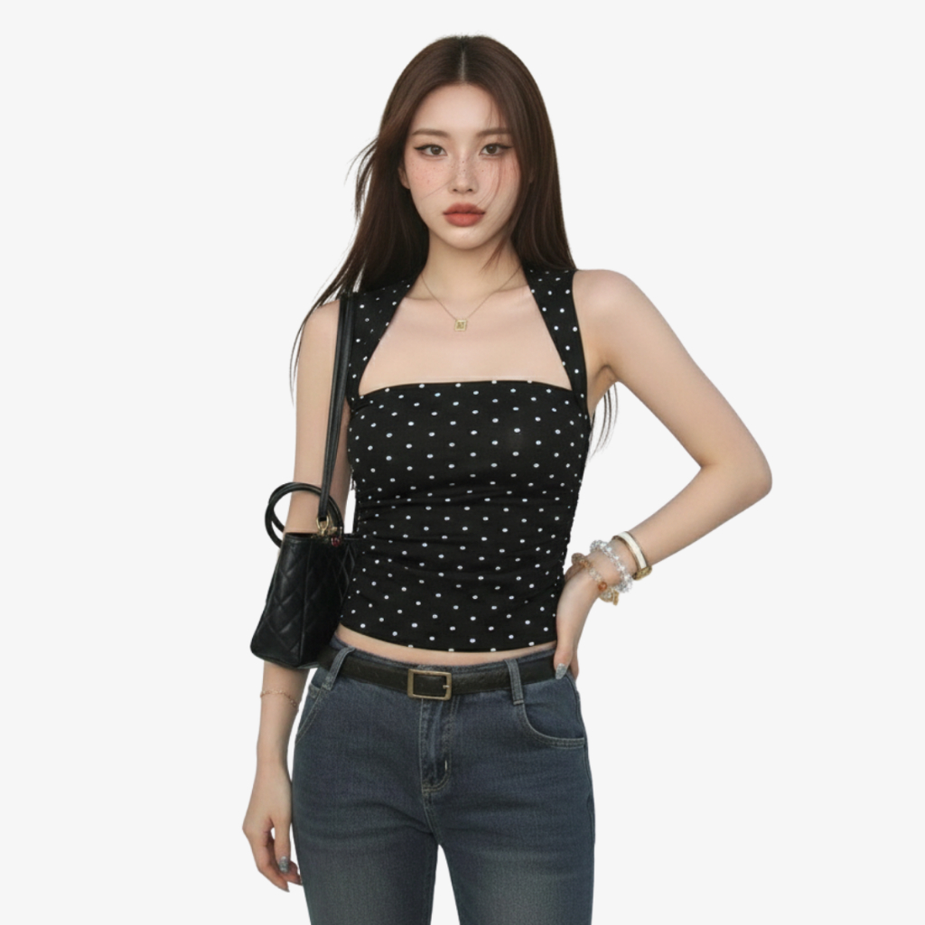 Áo Thun Viền Vai Sát Nách Kiểu Cổ Vuông Cúp Ngực Ôm Eo By ChaBon CB04 | BigBuy360 - bigbuy360.vn