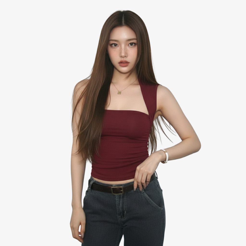 Áo Thun Viền Vai Sát Nách Kiểu Cổ Vuông Cúp Ngực Ôm Eo By ChaBon CB04 | BigBuy360 - bigbuy360.vn