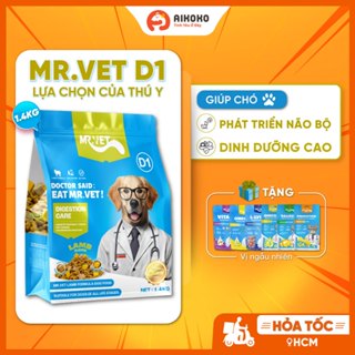  Hạt Mr.Vet D1 1.4kg Cho Chó - Có Topping Thịt Sấy - Hỗ Trợ Hệ Tiêu Hóa Toàn Diện - Aikoko 