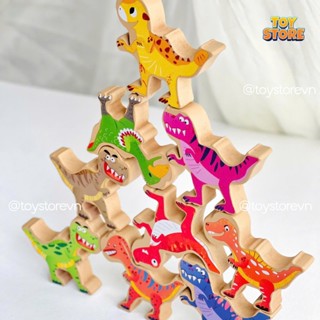  Bộ đồ chơi xếp gỗ khủng long cân bằng FUDAER 