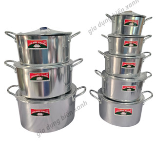 Nồi nhôm loại 1 Tân Đức Thành size từ 18 đến 48cm dầy dặn sáng bóng không bị ra ten khi sử dụng 