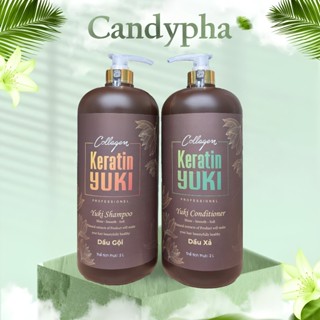  Dầu Gội Xả Collagen Keratin Yuki 2000ML Giảm Rụng Tóc Kích Mọc Tóc Phục Hồi Tóc Hư Tổn Mềm mượt 