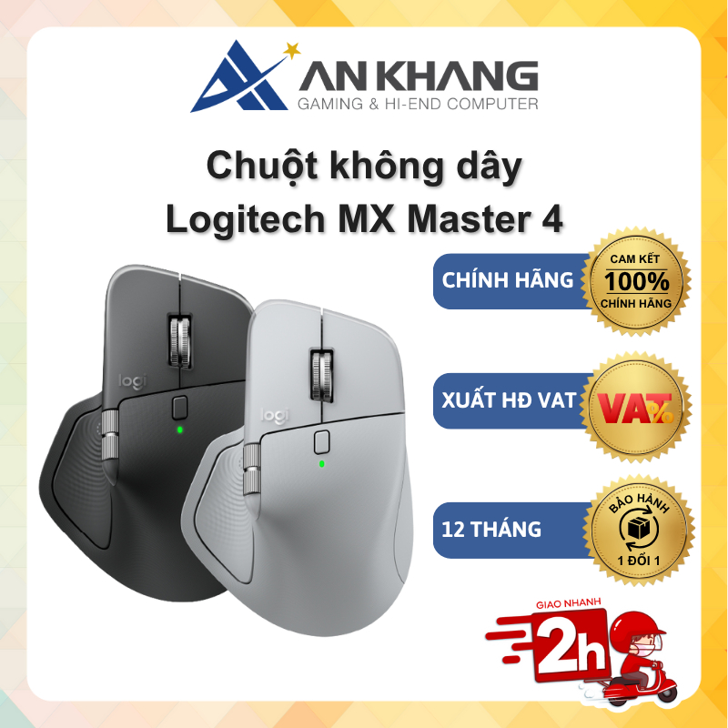 Chuột không dây Logitech MX Master 4 - Rung phản hồi, Cuộn siêu nhanh, Sạc USB-C, Bluetooth Chính hãng Bảo hành 12 Tháng | BigBuy360 - bigbuy360.vn