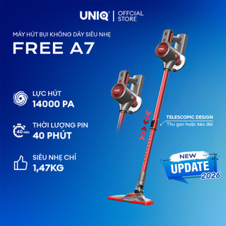  Máy hút bụi cầm tay không dây UNIQ Free A7 chính hãng đa năng hút bụi mini giường nệm ô tô ghế sofa 