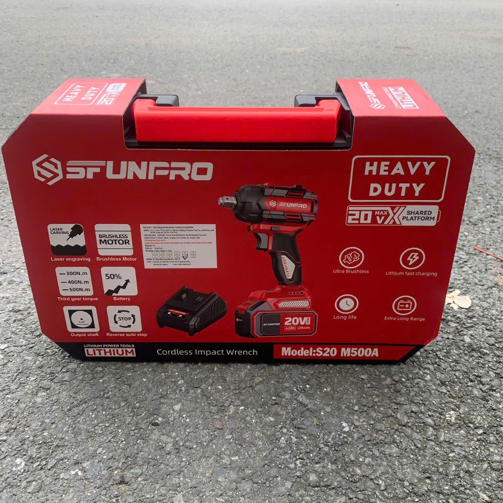 Máy mở ốc dùng pin 20V Sfunpro S20 M500A