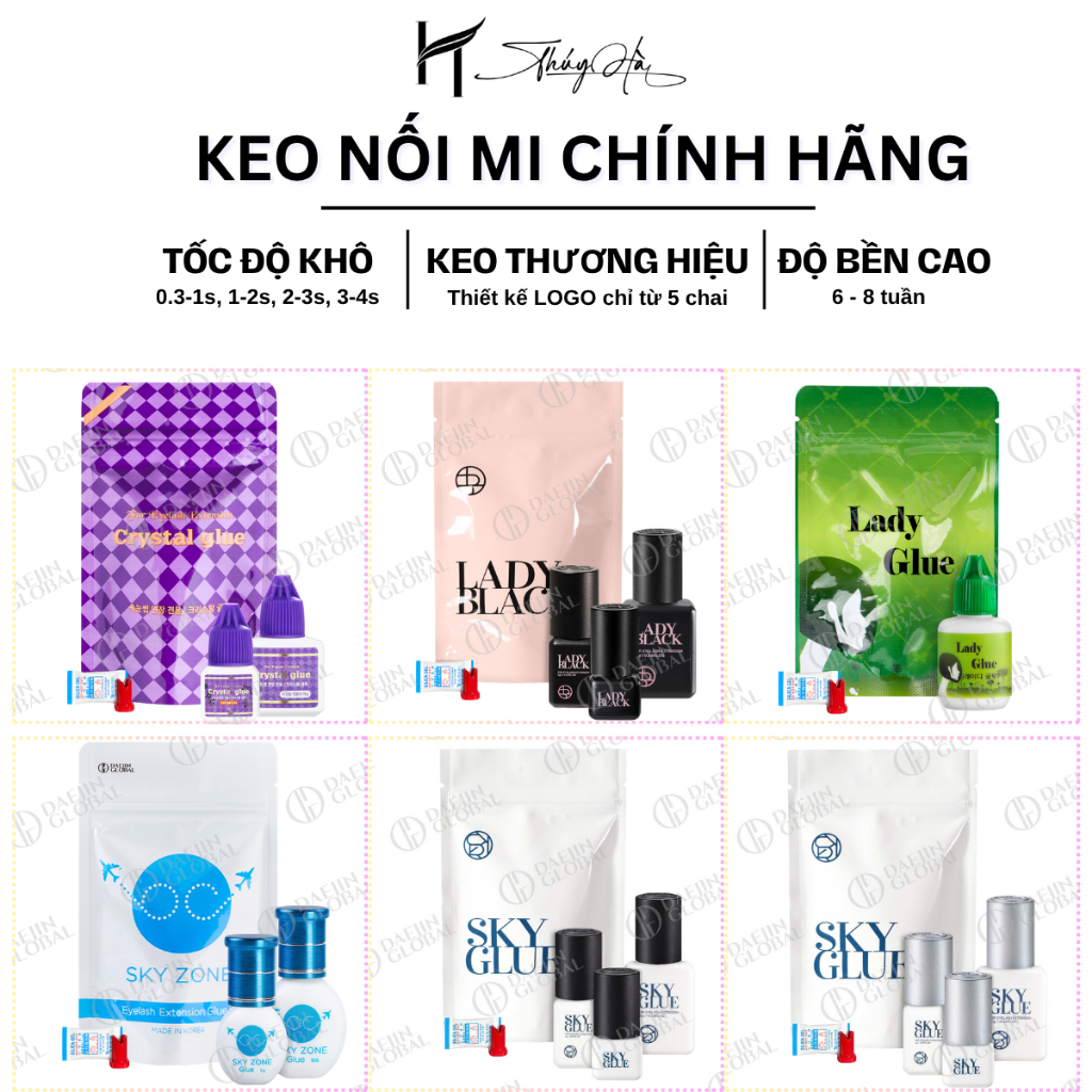  Keo Nối Mi Thuý Hà Khô Nhanh Khô Chậm Ít Cay Siêu Bền Không Kén Thời Tiết Dụng cụ nối mi Thuý Hà 