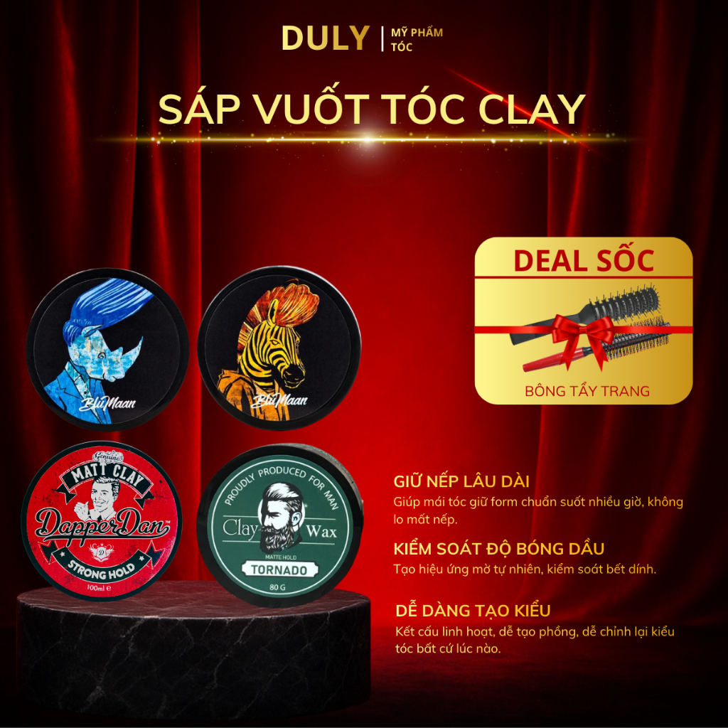 Sáp vuốt tóc nam BluMaan Styling Meraki 80gr, Mùi hương nam tính, tạo kiểu dễ dàng,wax vuốt tóc tạo