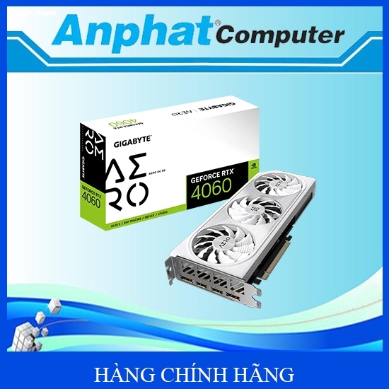 Card màn hình VGA Gigabyte GeForce RTX 4060 Aero OC 8GB (N4060AERO OC-8GD) - Hàng Chính Hãng