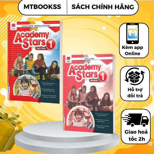Sách - Academy Stars 1 Pupil’s Book + Workbook- Sách Học Tiếng Anh Cho Trẻ Chuẩn Cambridge - MCBooks