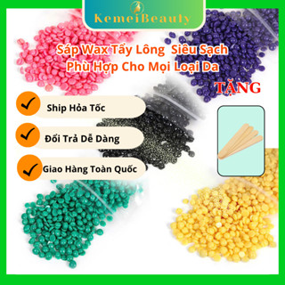   1Kg  Sỉ Sáp wax tẩy lông nóng hard wax bean - Tặng Kèm Que Gỗ wax bean wax lông vùng kín nách chân râu ria mép 