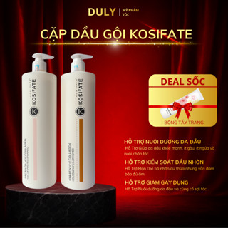  Cặp dầu gội xả dưỡng sinh Kosifate dầu gội collagen hỗ trợ mọc tóc giảm gãy rụng xơ rối 1000ml 