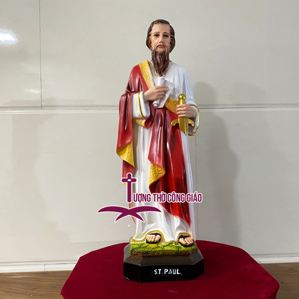 Tượng Thánh Phaolô 50cm composite cao cấp