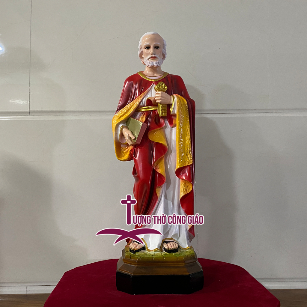 Tượng Thánh PhêRô (Thánh Phê rô) 50cm composite cao cấp