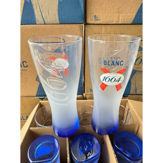  Set 6 Ly Bia Cao 330ml Nhập Khẩu Logo 1664 Blanc   Budweiser Ly Dày Siêu Đẹp 