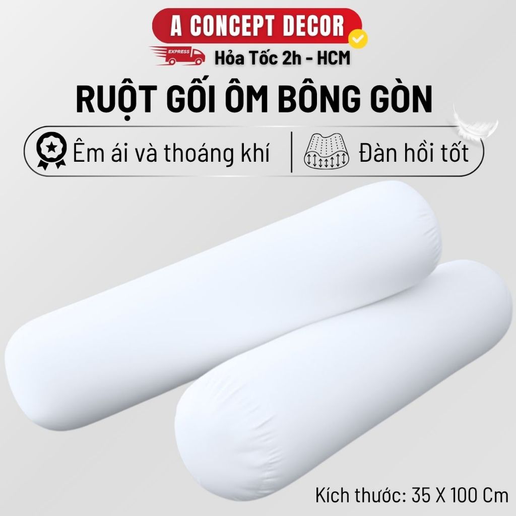 Ruột Gối Ôm Cao Cấp Kích Cỡ 35x100cm