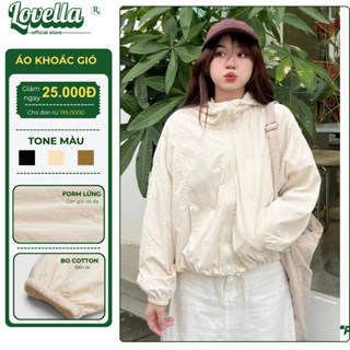  Áo Khoác Gió Crotop Có Mũ Dây Rút Chắn Gió Chống Nắng Hàn Quốc Cao Cấp Áo Khoác Dù Form Lửng Basic 