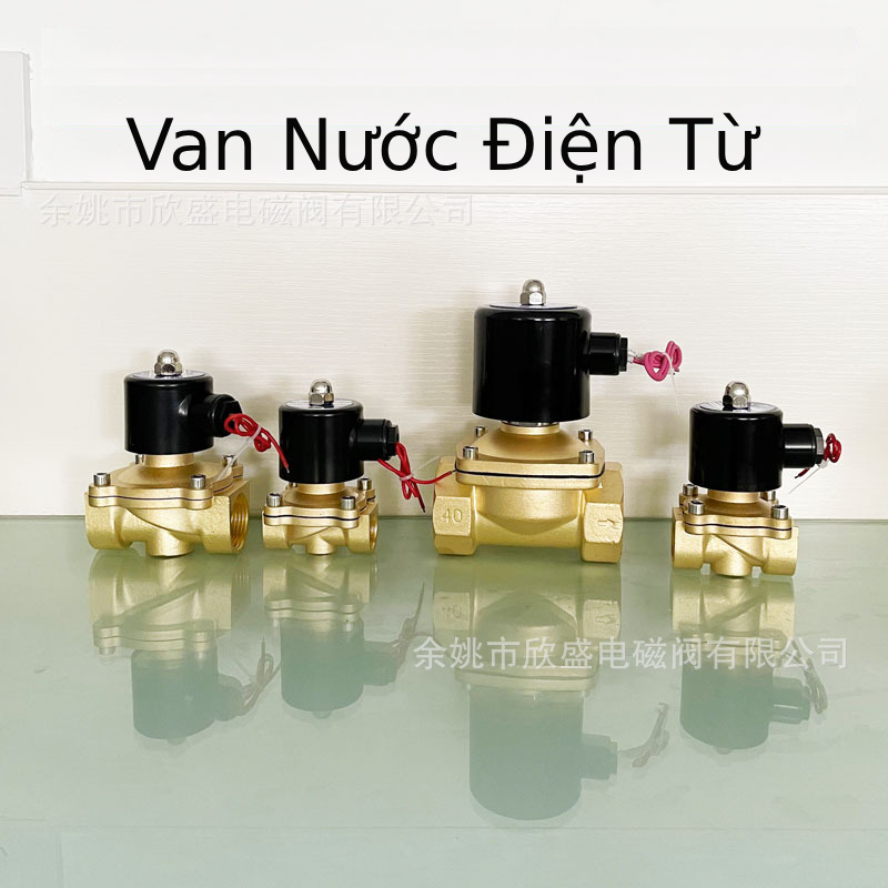 Van Điện Từ Đồng 21 27 34 42 48 60 Đóng Mở Van Nước Tự Động 220V