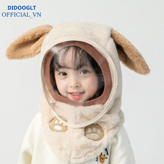  Mũ Len Mùa Đông Cho Bé DIDOOGLT - Mũ Lông Tai Thỏ Kèm Kính Chắn Bụi Chắn Gió Giữ Ấm Cho Bé 