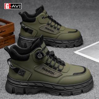 Giày bốt cổ nhỡ nam G- AVI tăng chiều cao kiểu dáng trẻ trung, phong cách cá tính mẫu hot trend H31