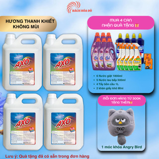 Combo 2-4 Can Nước tẩy quần áo màu AXO cho da nhạy cảm Hương Thanh Khiết can 5 Lít Tiết Kiệm
