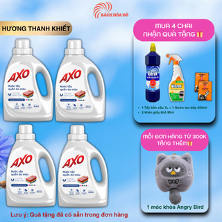 Combo 4-12 Chai Nước tẩy quần áo màu sạch vết bẩn AXO 800ml đa dạng mùi hương