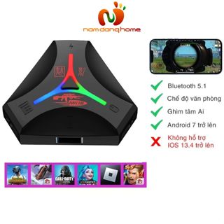 Bộ Chuyển Đổi Game MK12 - Thiết Bị Chuyển Đổi AI Kết Nối Phím Chuột Hỗ Trợ Bluetooth 5.1