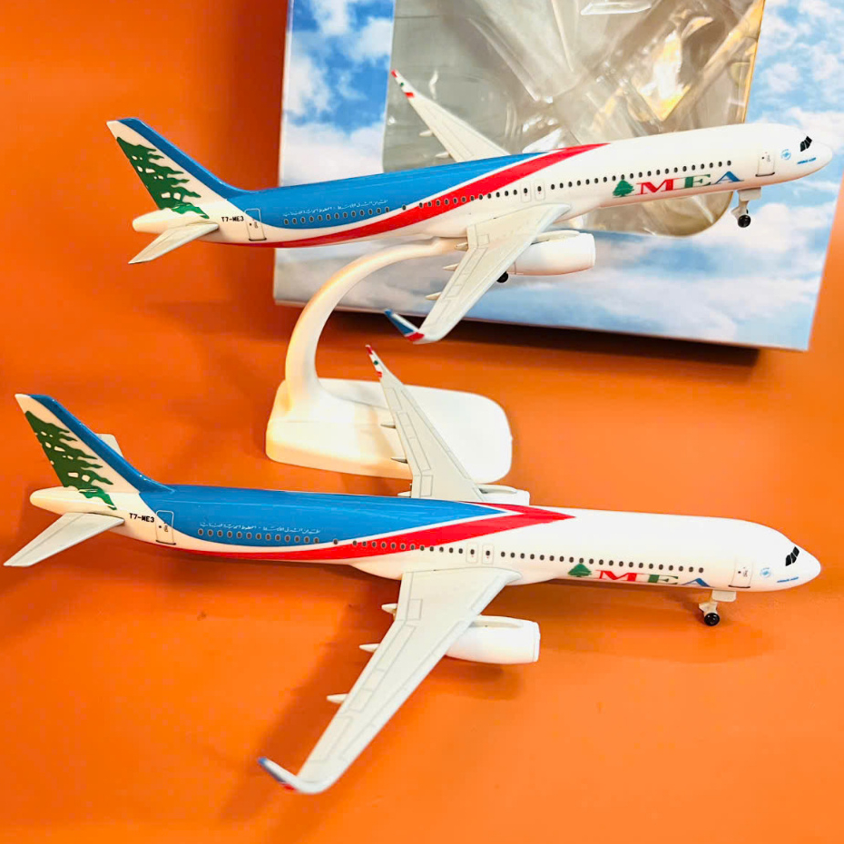 Mô Hình Kim Loại Airbus A321 MEA Lebanon – Màu Sơn Hãng Hàng Không Trung Đông (Tỉ Lệ 1:400 Kèm Đế Tr