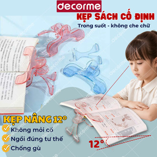 Kẹp Sách Cố Định Nâng 12° Giúp Ngồi Đúng Tư Thế, Chống Mỏi Cổ, Chống Gù Khi Đọc Sách, Kẹp Tài Liệu Đa Năng