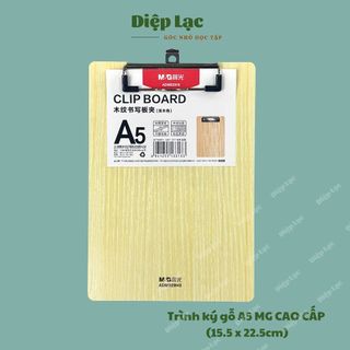 (1-3c) Trình ký gỗ A5 CAO CẤP MG có thanh treo kẹp tài liệu ADM929H8 vpp Diệp Lạc