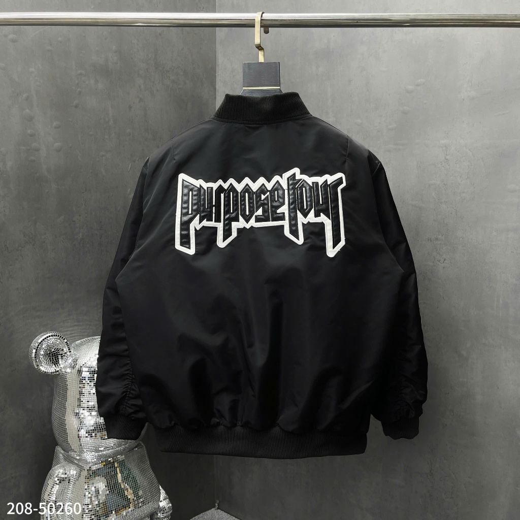 Áo Khoác Bomber Unisex Purpose Tour Form Rộng Street Style, Áo Khoác Đường Phố Hot Trend