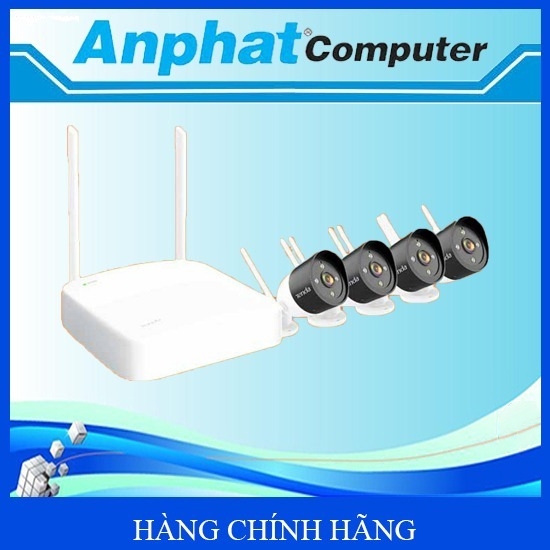 Bộ KIT Camera Wireless 4 Kênh chuẩn HD TENDA K4W-3TC - Hàng Chính Hãng
