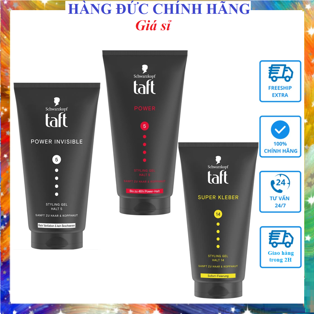 [Nhập Khẩu 100%] Gel vuốt tóc Taft Schwarzkopf 150ml Đức