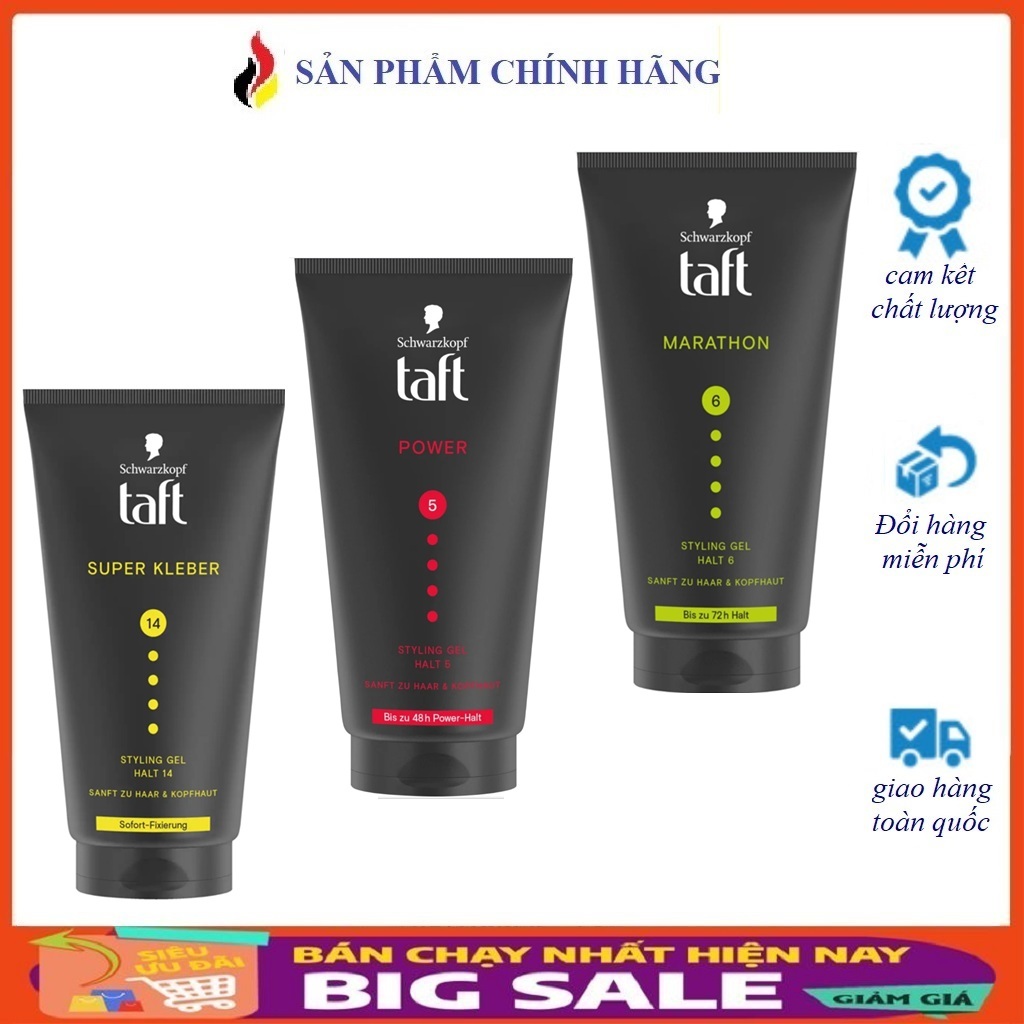 [Hàng Đức]  Gel vuốt tóc Taft Schwarzkopf 150ml Đức
