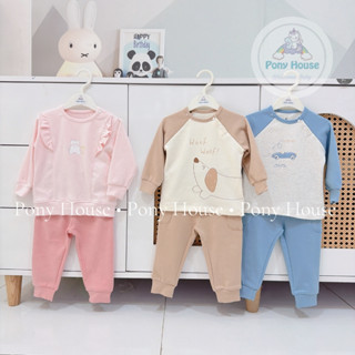  Bộ Quần Áo Moon Dài Nỉ Dày Dặn Giữ Nhiệt Ấm Áp Cho Bé Trai Bé Gái Size 6-9M đến 2-3Y 