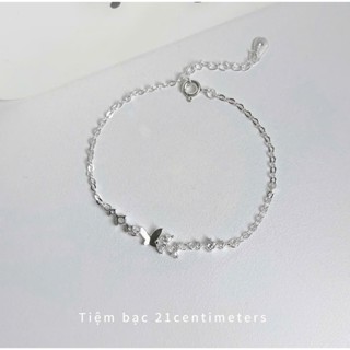  Lắc tay bạc Hạc đính đá Lắc tay Tiệm bạc 21Centimeters 