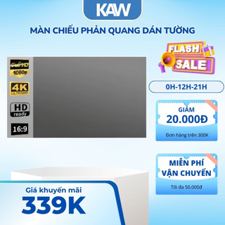 Màn Chiếu Treo Tường, Màn Chiếu Phản Quang KAW, Gấp Gọn, Tăng Độ Sáng, Tương Phản, Kích Thước 100 Inch,120 Inch