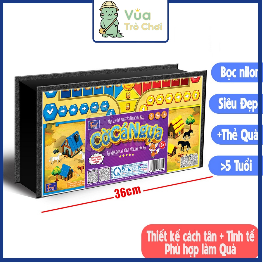 [Foxi] Cờ Cá Ngựa Foxi Thường Size Lớn 36cm Chính Hãng Boardgame Đua Ngựa Đồ Chơi Ngày Tết Gấp Gọn