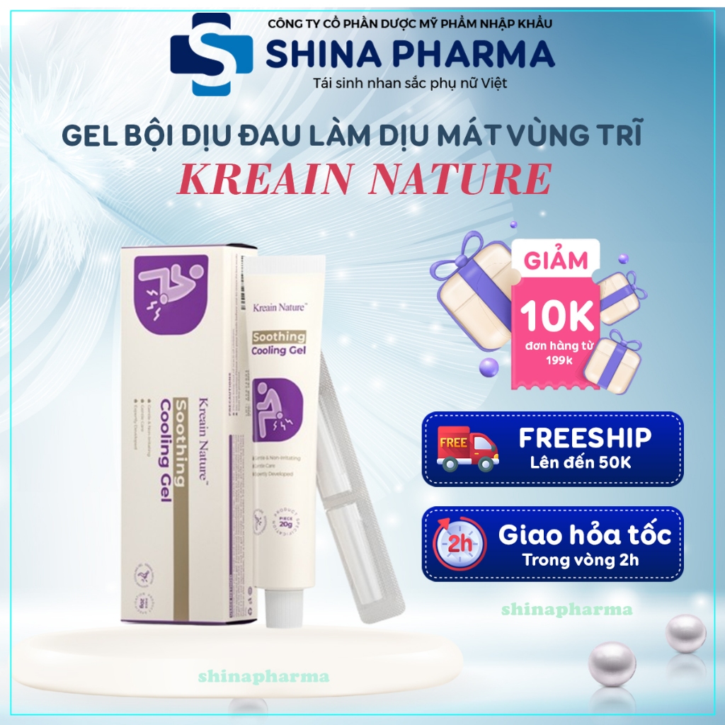 Gel Bôi Vùng Trĩ KREAIN NATURE – Gel Thảo Dược KREAIN Giảm Đau, Dịu Nhẹ, Làm Mát Trĩ, Lành Da Bằng T