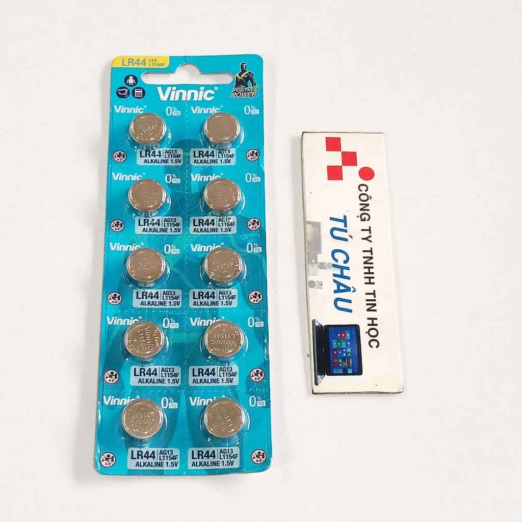 Pin AG13, LR44, L1154F, G13, LR44, A76, GP76A, 357, SR44W - 1.5V / Hiệu Pin Vinnic