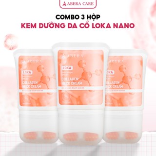  Combo 3 Hộp   ABERA  Kem Dưỡng Da Cổ Loka Nano 50ml – Collagen Skincare – Dưỡng Ẩm & Làm Dịu Da Cổ Nách Khuỷu Tay 