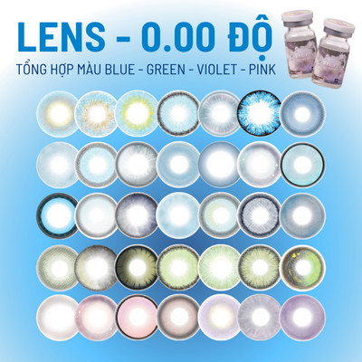 [Tổng hợp] Lens màu Blue/Green/Violet/Pink/Red  0 độ thương hiệu Luna Eyes